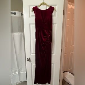 Azazie, Blair Velvet Dress, Burgundy, Sizes A2 and A4 with garment bags